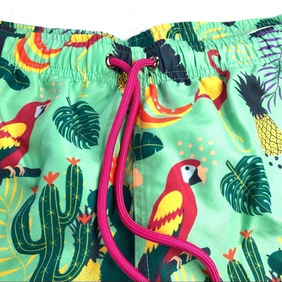 EUBI SWIM TRUNKS TROPICAL BIRD PRINT - Picture 3 of 12